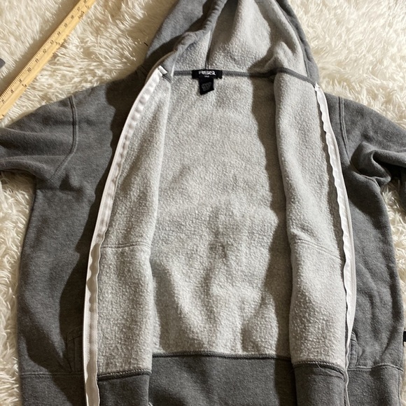 RSQ BOY’S GRAY ZIP UP FLEECE HOODIE Size S EUC - Picture 7 of 10